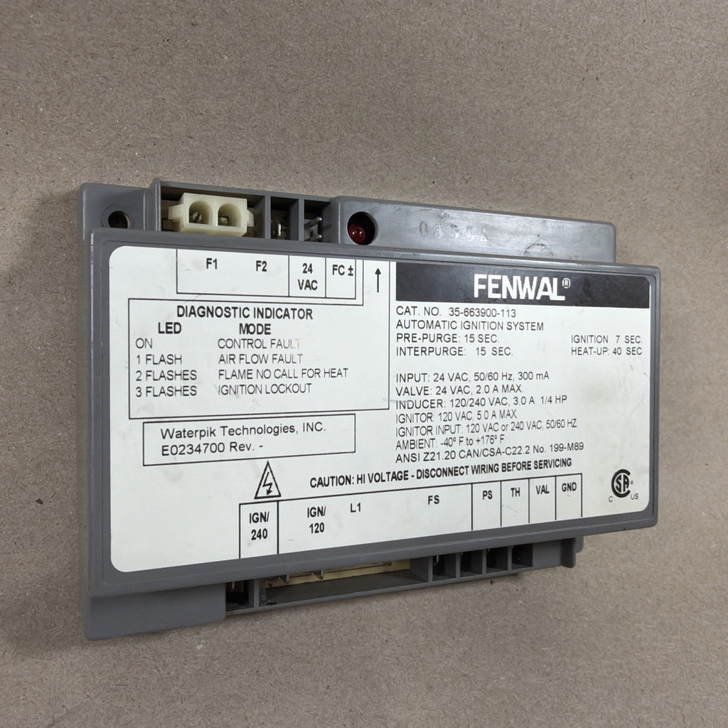 TESTED🔥 FENWAL 35-663900-113 Automatic Ignition System E0234700. (C12)