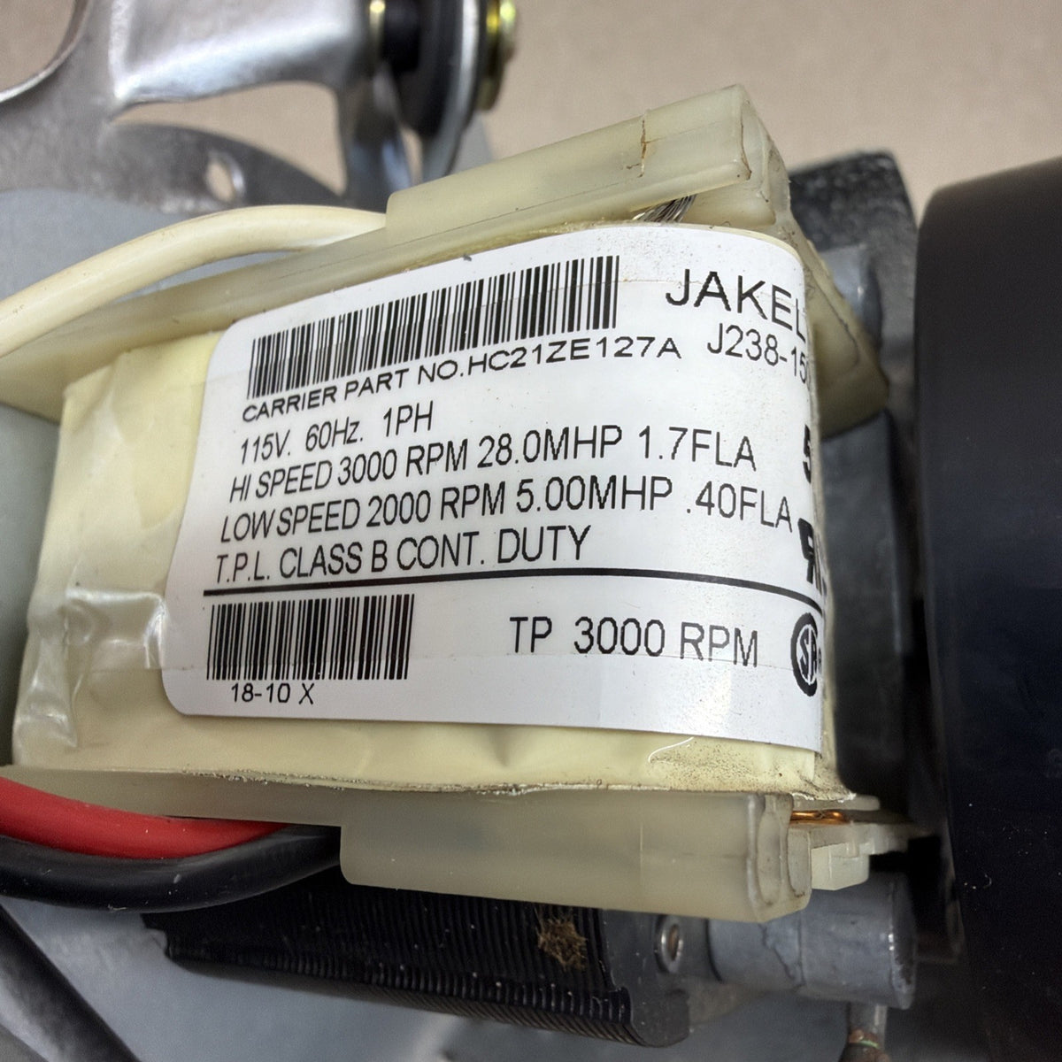 ✅ JAKEL J238-150-15217 Draft Inducer Blower Motor Assembly HC21ZE127A