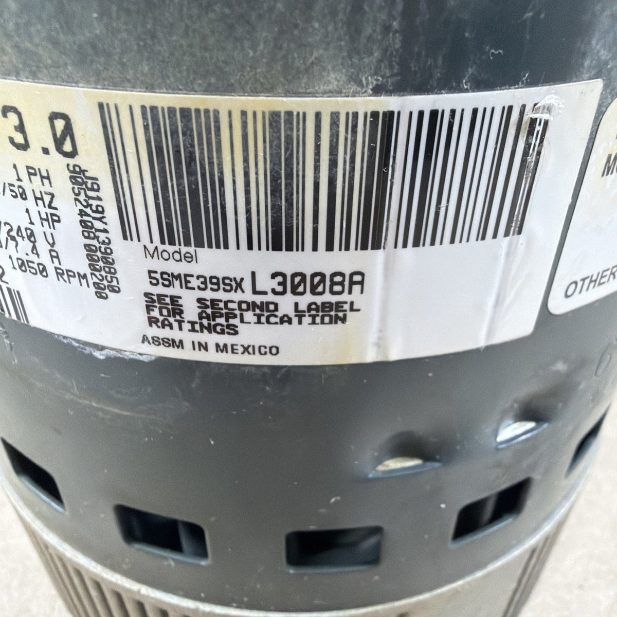 🔥 Genteq ECM 3.0 HD52RE122 Blower Motor 5SME39SXL3008A. GC07  3.0.  1HP. (N18)