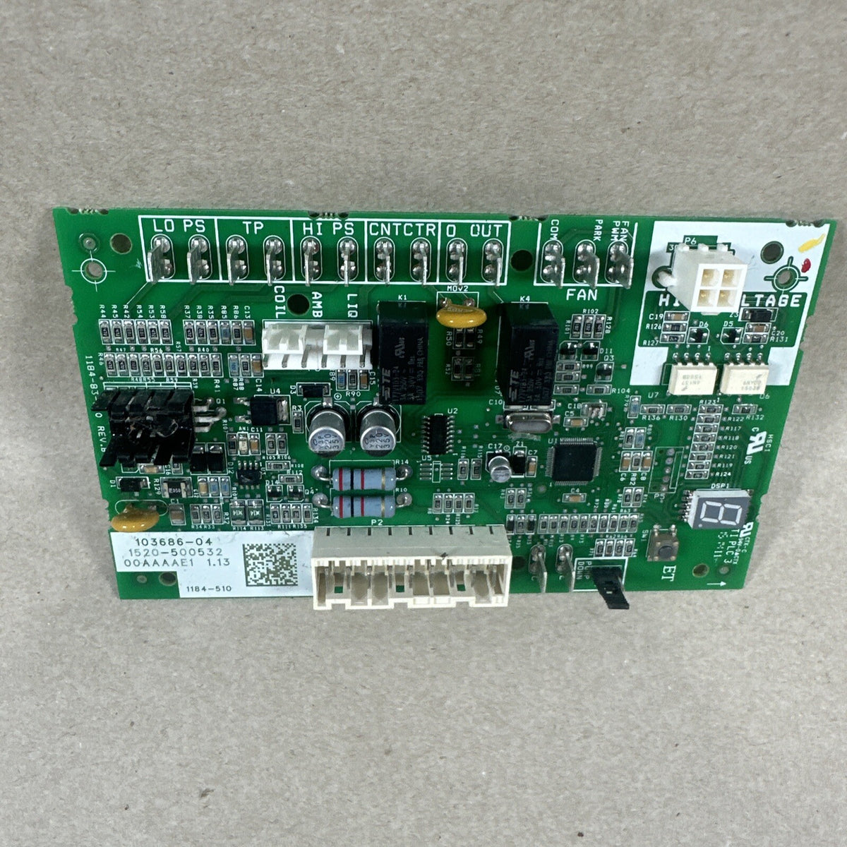 TESTED🔥 LENNOX 103686-04 A/C Heat Pump Control Circuit Board 1184-510. (B210)