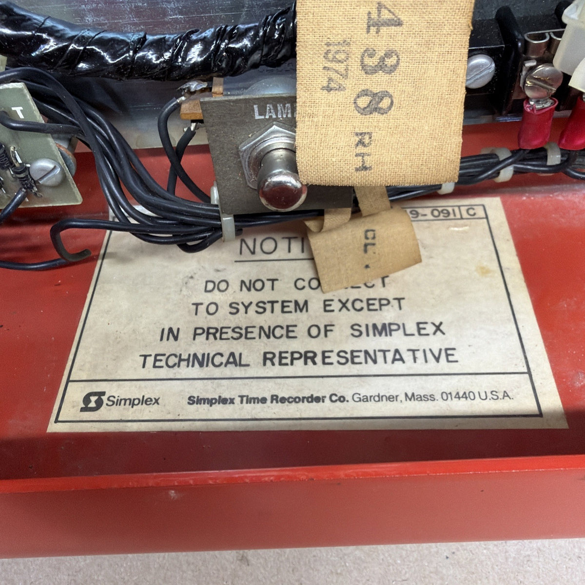 Simplex vintage fire alarm panel 4308    1974 Year