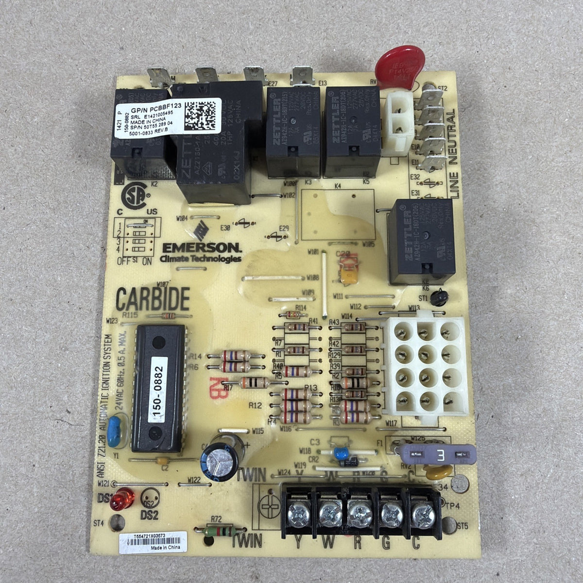 TESTED🔥 Furnace Control Board White Rodgers 50T55-289-04, PCBBF123