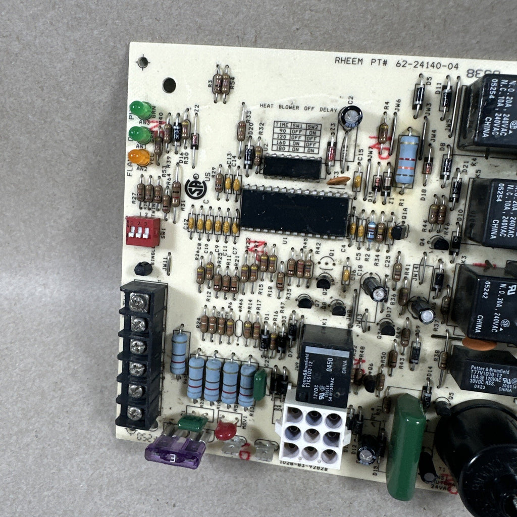 RHEEM RUDD 1028-83-9282B FURNACE CONTROL CIRCUIT BOARD 62-24140-04 1028-928 (I90