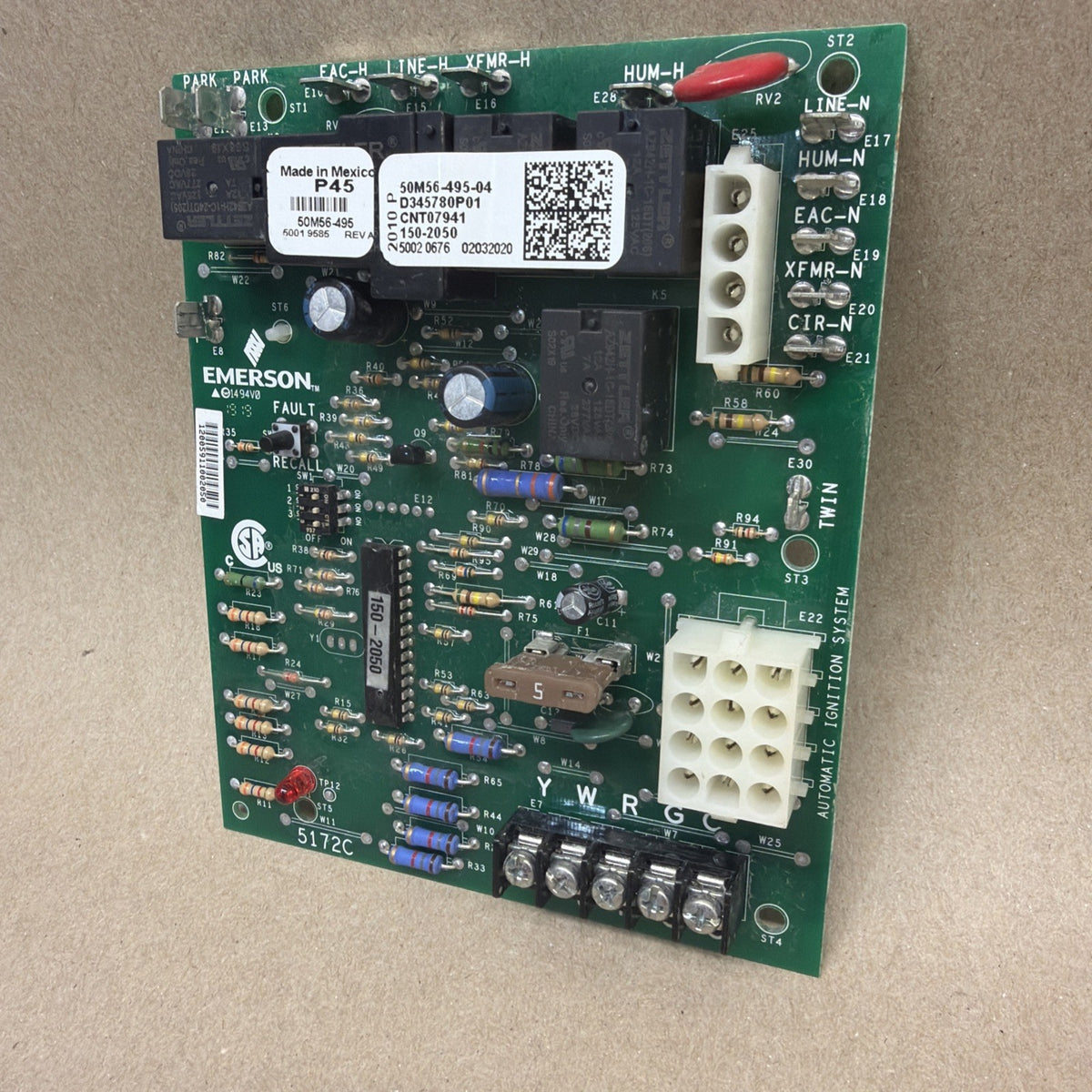 TESTED🔥. 50M56-495-04 Trane Furnace Control Board 50M56-495 D345780P01