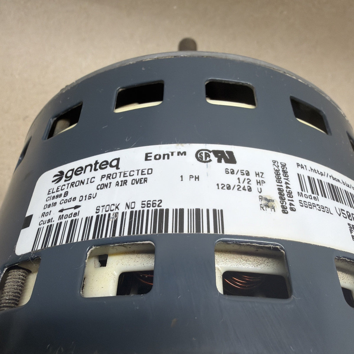 🔥 Genteq Eon 5SME39GLV5001 Programmable Motor 1/2hp 115V  611655-07 HD03 CCWLE