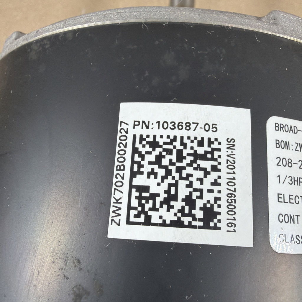 🔥 BROAD-OCEAN ZWK702B002027 ECM Blower Motor 103687-05 230V 1/3HP KMSAH014050