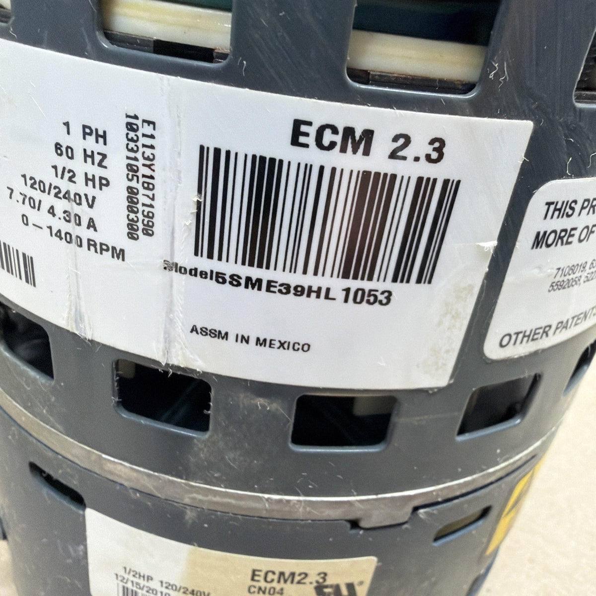 TESTED🔥 ECM 1/2HP Blower Motor GE 5SME39HL1053 120/230V CCW CN04 HD44AR133