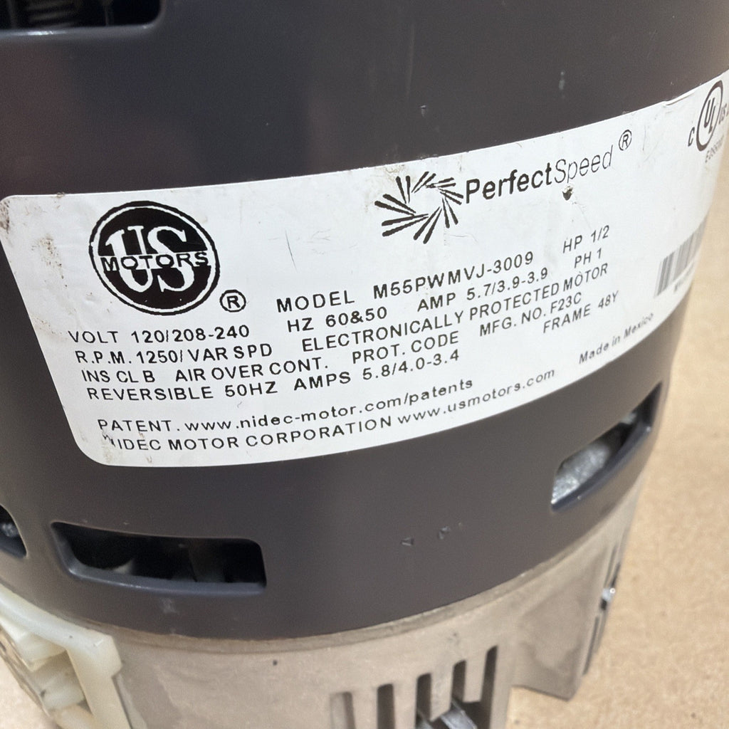 🔥🔥 US Motors PerfectSpeed M55PWMVJ-3009 ECM Blower Motor 1/2HP 120/208-240V