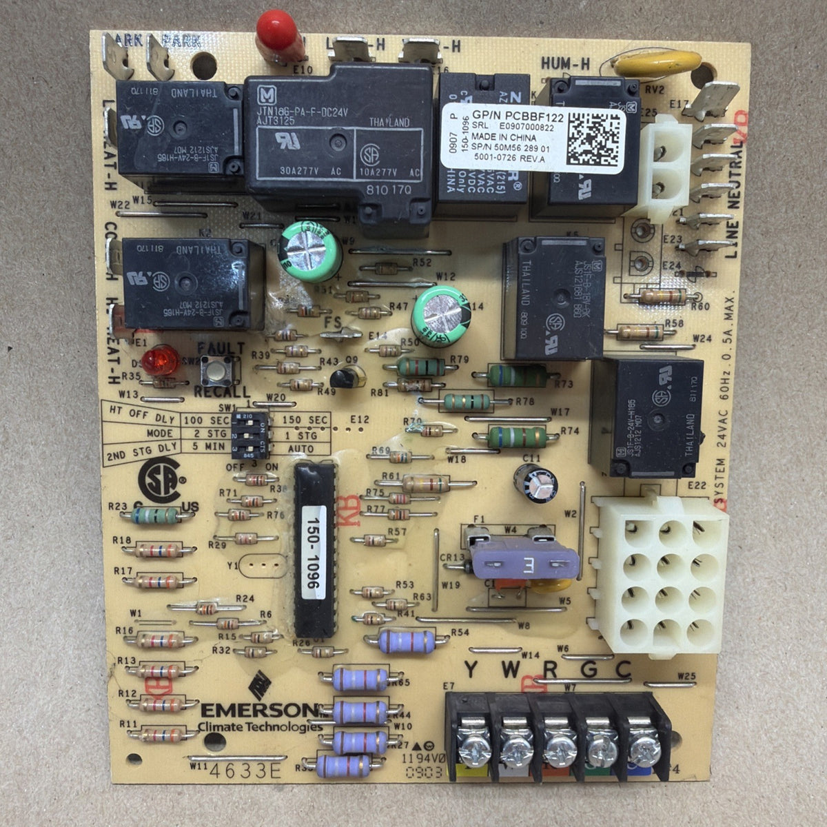 TESTED✅ Goodman PCBBF122 Gas Furnace Control Circuit Board 50M56-289-01