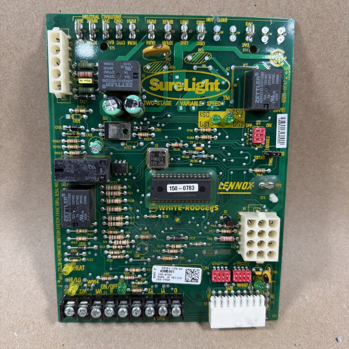 TESTED✅.  LENNOX 49M5901 50V61-120-04 Furnace Control Board