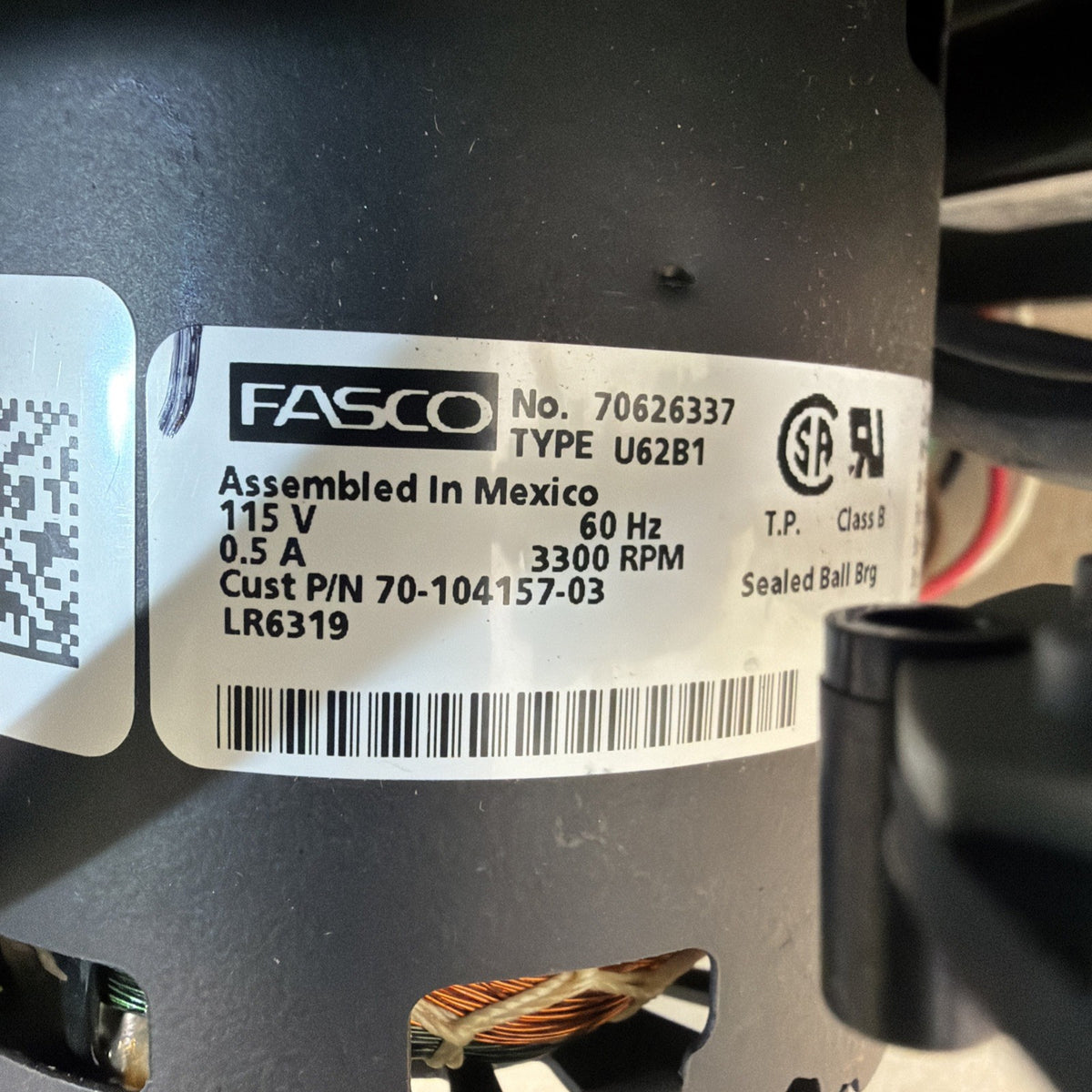 TESTED✅ FASCO 70626337 Furnace Draft Inducer Blower Motor 70626337J  115V
