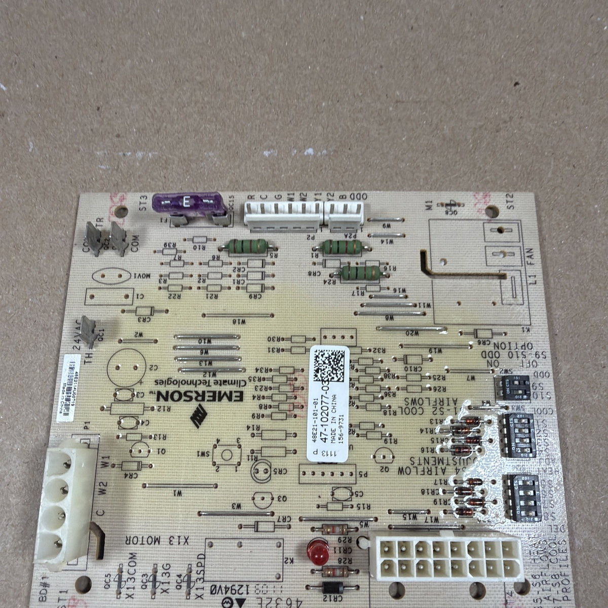 TESTED🔥 Emerson Control Circuit Board 48E21-101-01 Rheem Ruud 47-102077-03