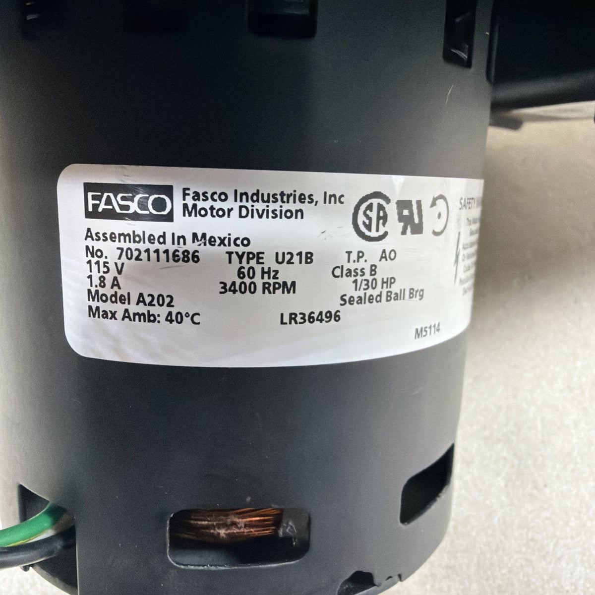 TESTED🔥 JK4027399-1 Furnace Draft Inducer Motor Assembly 702111686 Fasco (A6)