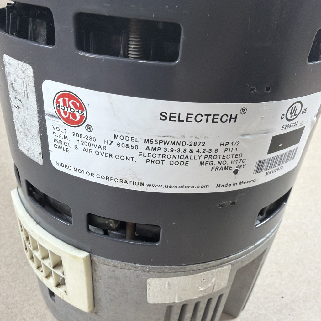 🔥🔥 US Motors M55PWMND-2872 SELECTECH Blower Motor 1/2HP Ver.585 M311ZA0479066