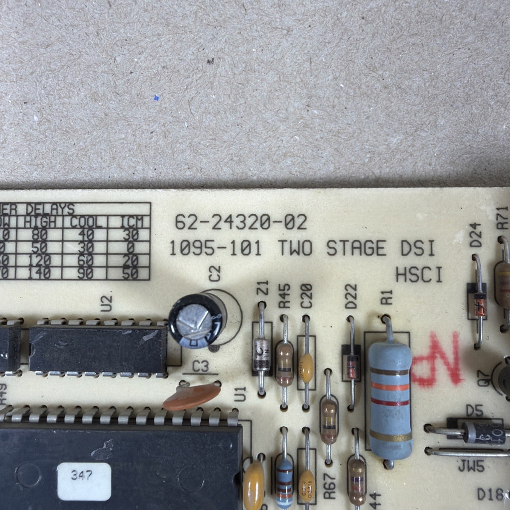 TESTED🔥 RHEEM RUUD 62-24320-02  Furnace Control Board 1095-101   1095-83-3B