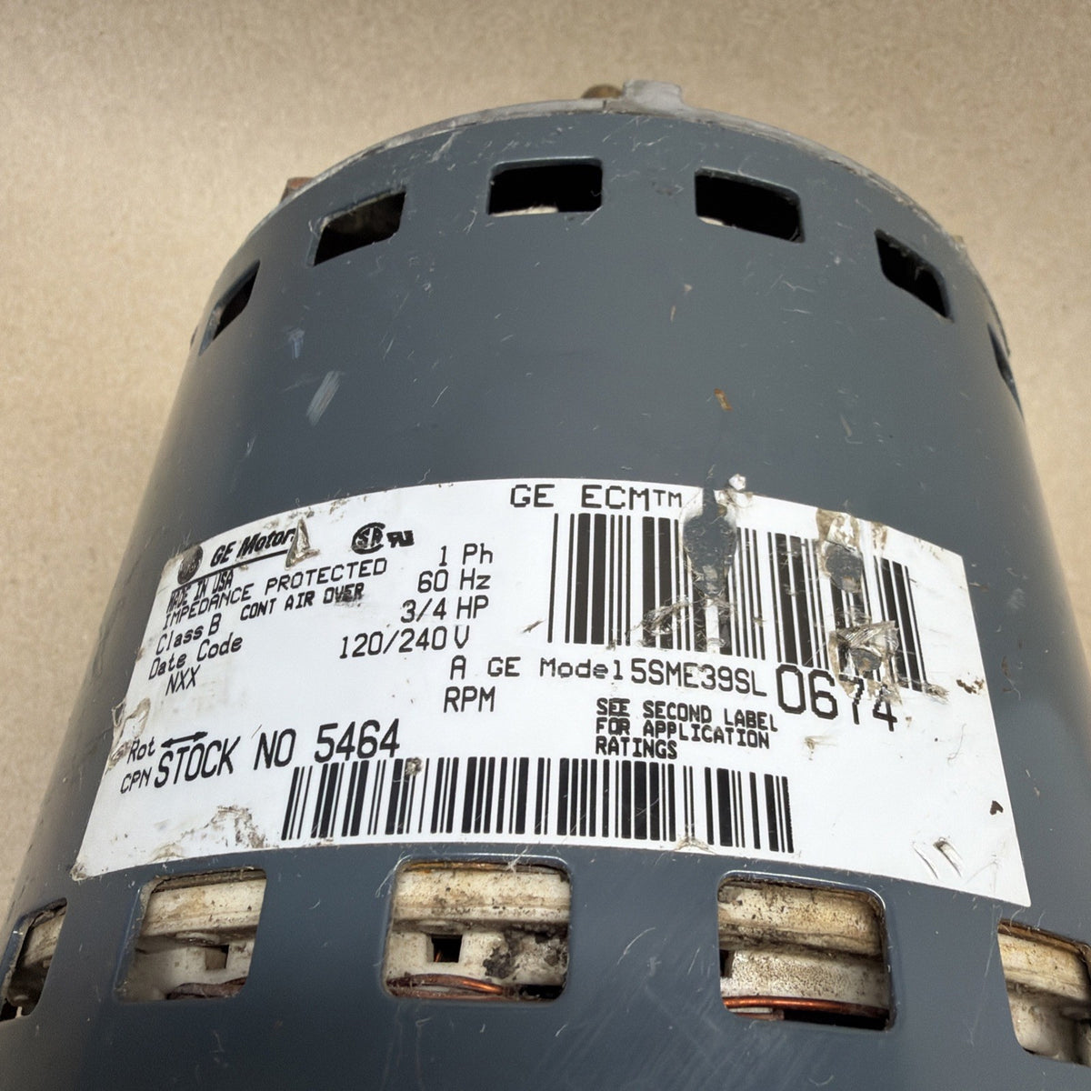 TESTED✅ Trane 5SME39SL0674 3/4HP ECM 2.3 DG02 Genteq Furnace Blower Motor CCW