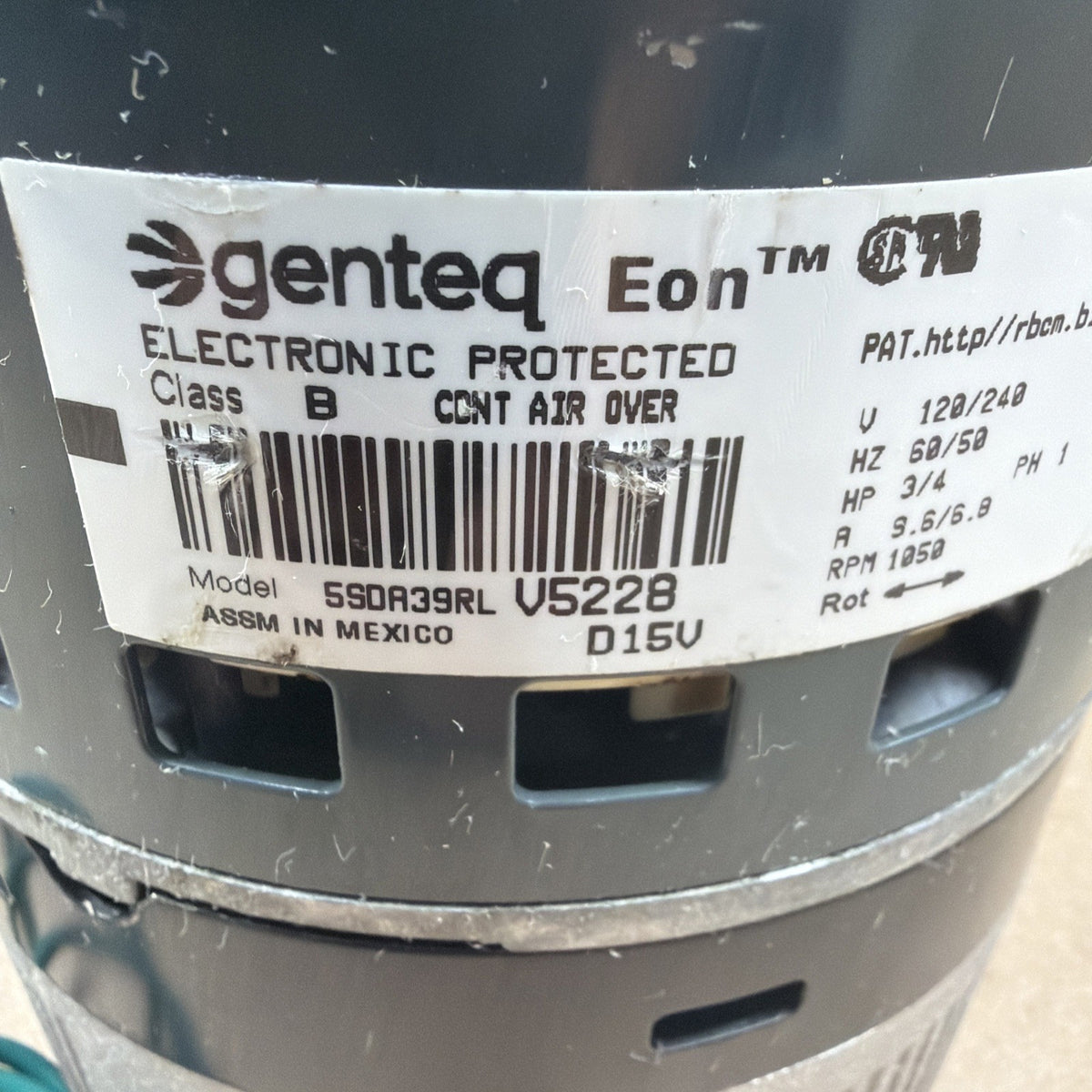 TESTED🔥 Genteq Eon HD02 Module 3/4HP 208/240V  5SDA39RLV5228 CCW D344733P20