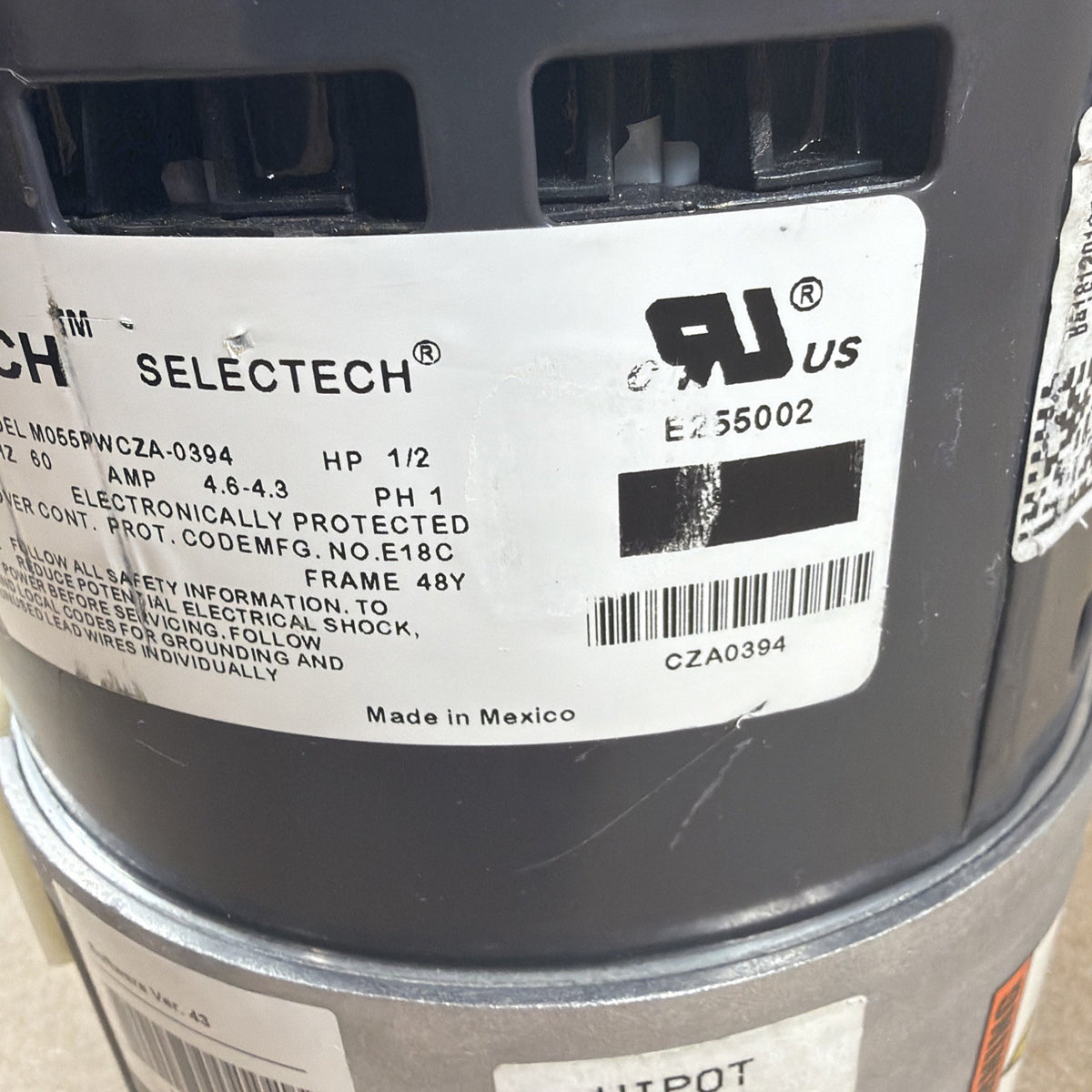 🔥🔥 Protech SELECTECH 1/2hp M055PWCZA-0394 Motor  Module 1/2 Hp 51-104359-00