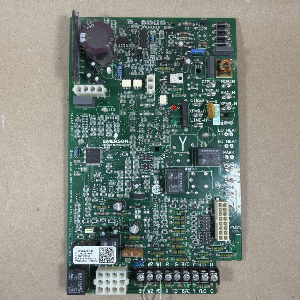 TESTED🔥 Emerson 50V64-507-90 Furnace Control Board TRANE D342263P03 CNT 05160
