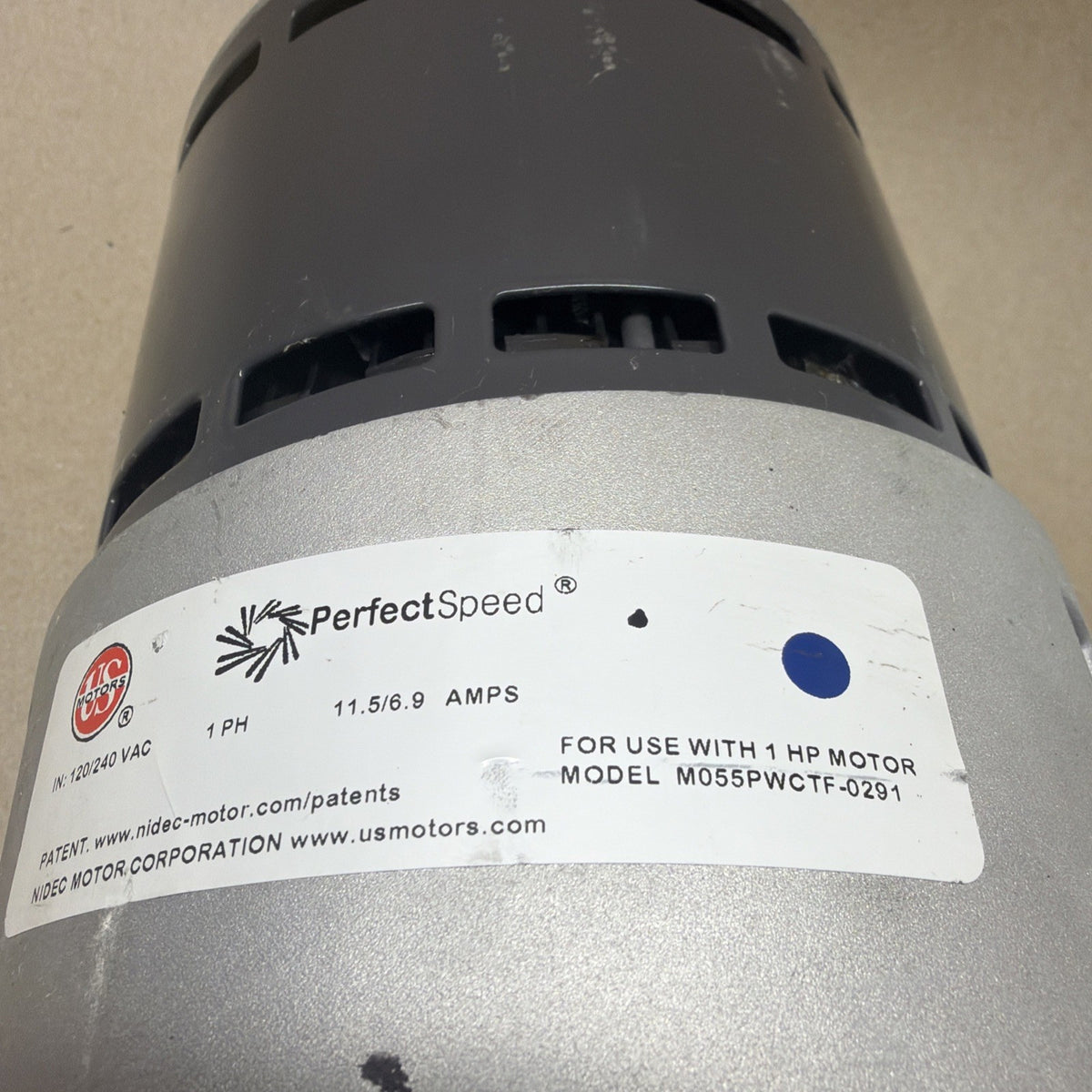 US Motors PerfectSpeed M055PWCTF-0291 ECM Blower Motor 1HP 120/240V 102468-03