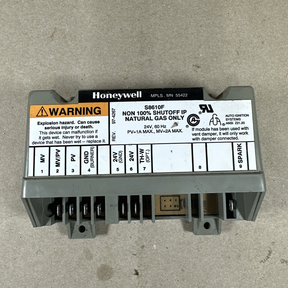 TESTED! Honeywell S8610F Intermittent Pilot Module Control Board S8610F1008 (SP2