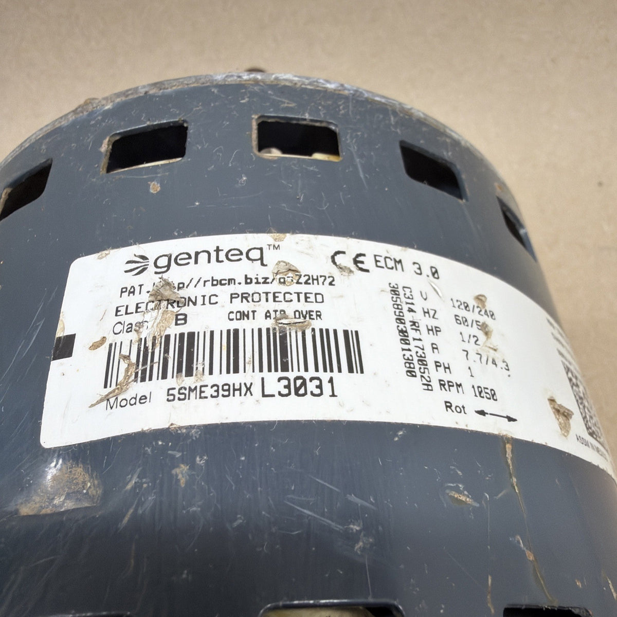 ✅🔥 Genteq 5SME39HXL3031 ECM 3.0 Blower Motor 1/2HP 120/240V  101564-01 GC08