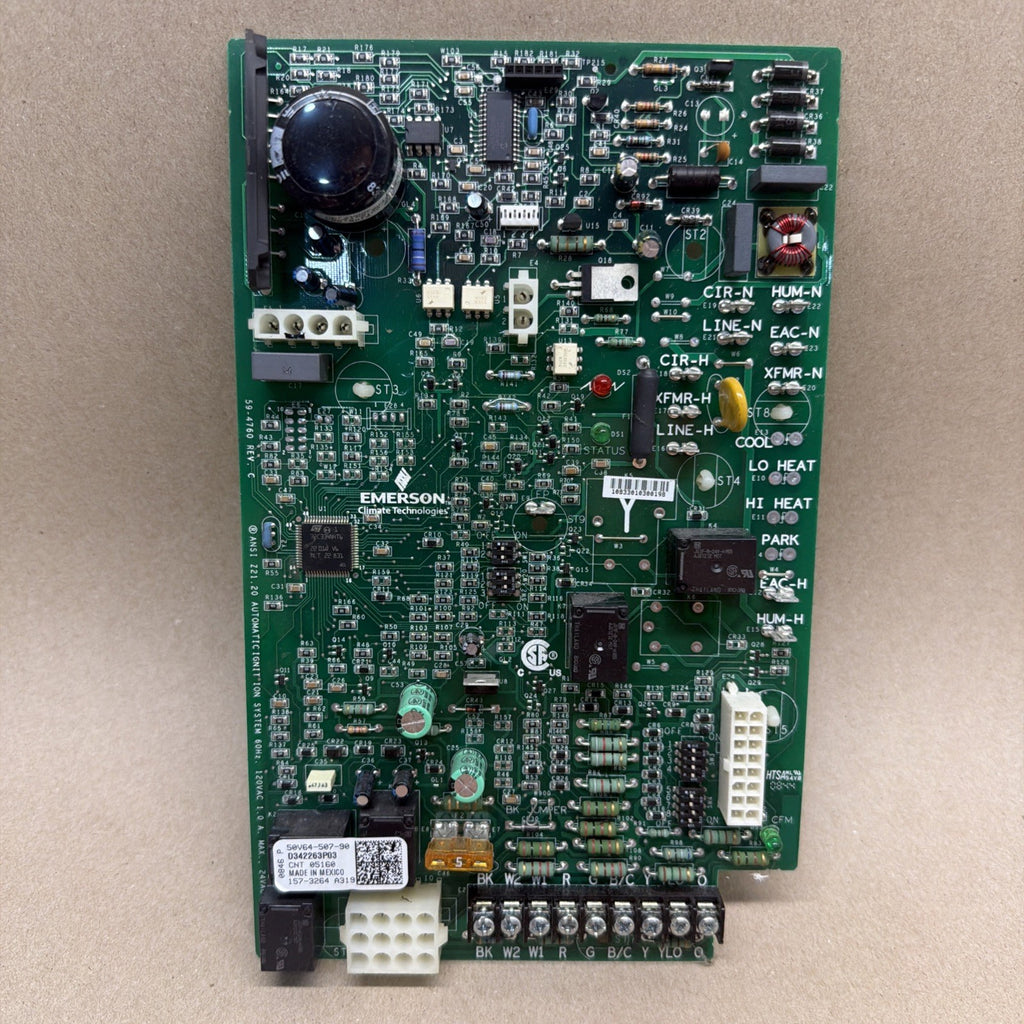TESTED✅  Emerson 50V64-507-90 Furnace Control Board TRANE D342263P03 CNT 05160
