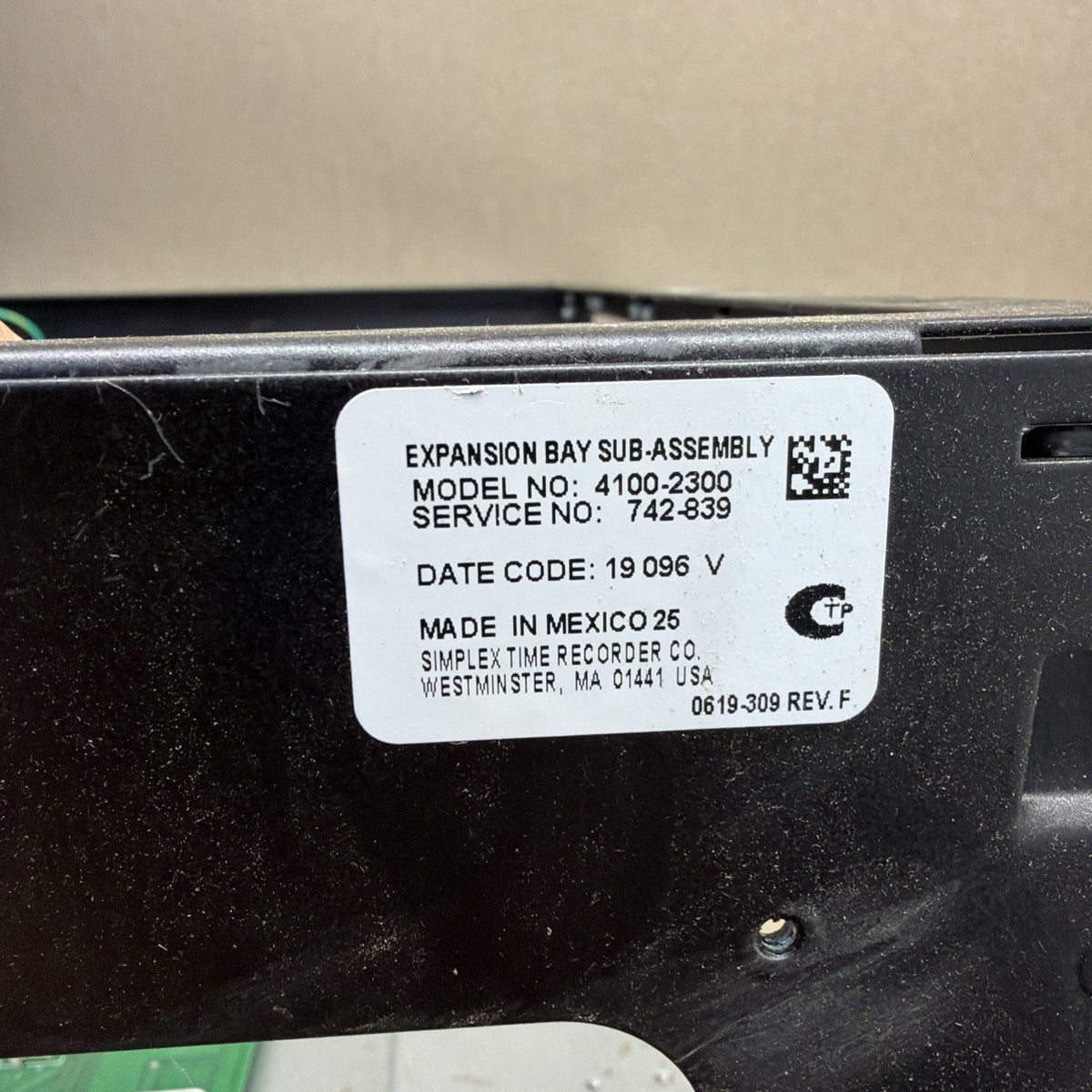 ✅ 4100-2300 SIMPLEX Expansion Bay Base  566-084 Filler Plate 742-839