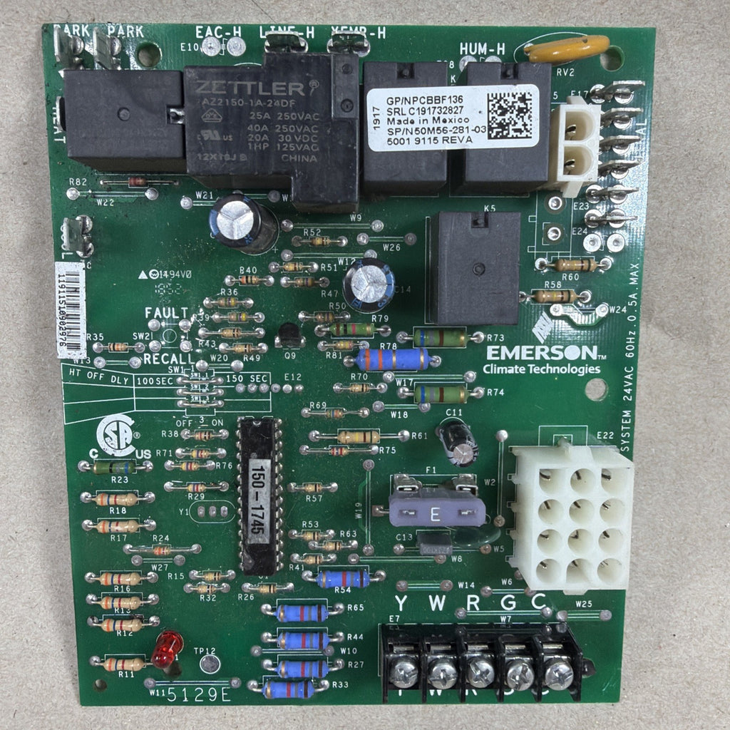 ✅ Goodman Amana Emerson PCBBF136 Furnace Circuit Board 50M56-281-03