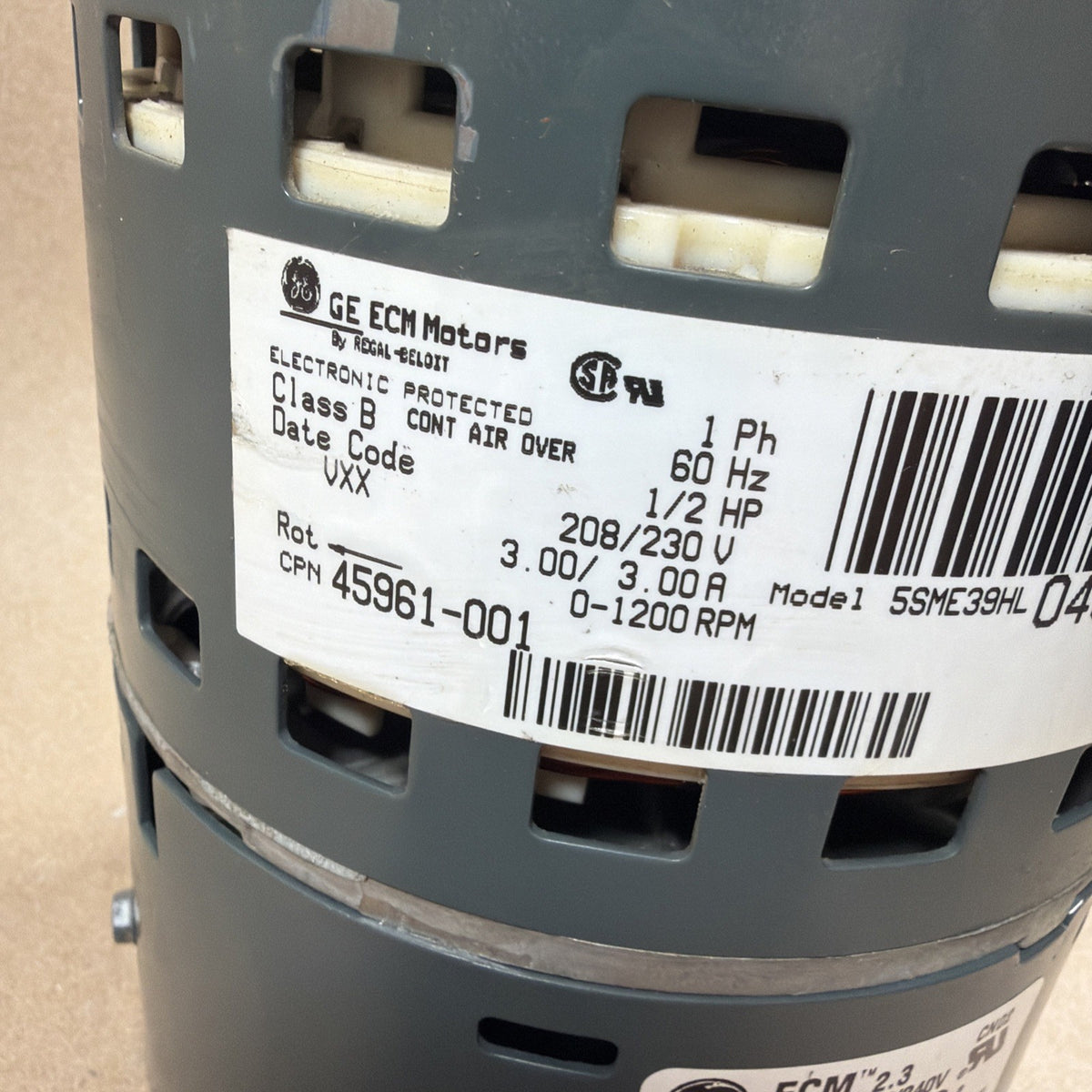 TESTED🔥 ECM 1/2HP Blower Motor 2.3 Controller GE 5SME39HL0485  208/230V CN02
