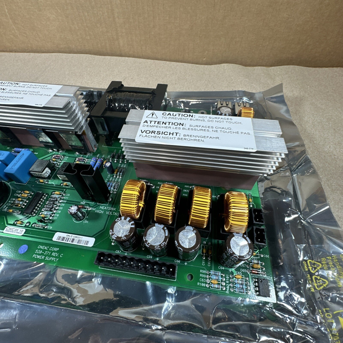 🔥 ONEAC 520-371 Rev C HV Power Supply PCB 310-564 Rev F 1011-5476 Kit 350-215.