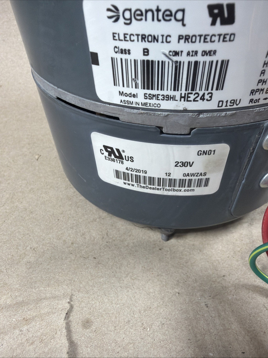 ECM 1/2HP Blower Motor Controller GE 5SME39HL0252 MOT09262 CN03 D341314P34 (M16