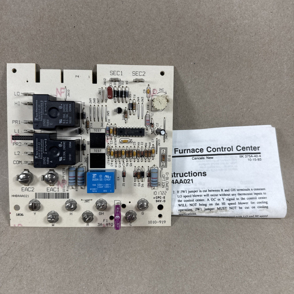 NEW🔥 CARRIER  HH84AA021 Control  CIRCUIT BOARD 1010-919. 1010-83-9192B (L12)