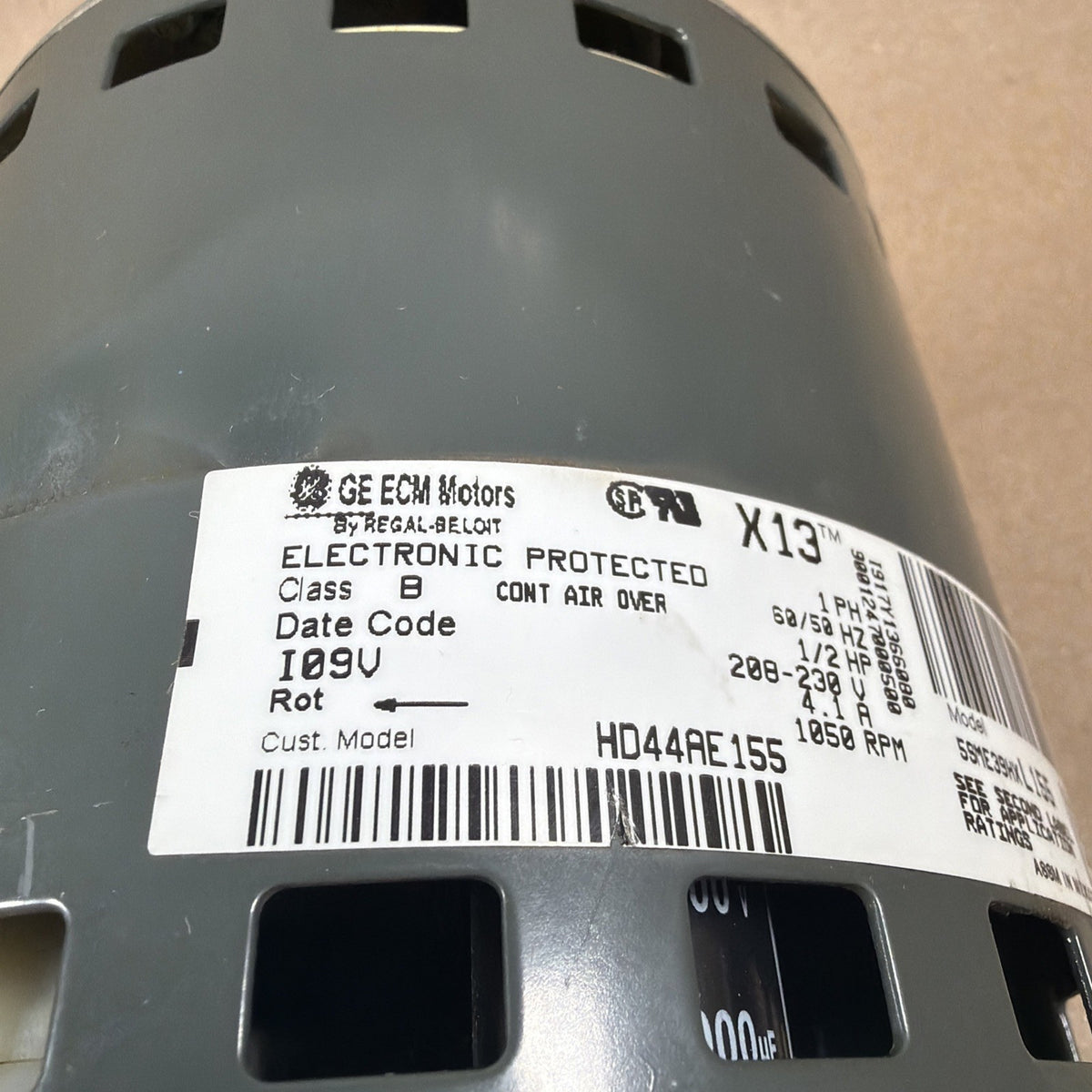 TESTED✅ GE Genteq ECM X13 1/2 HP Blower Motor 5SME39HXL155 230V  FM19 1185247