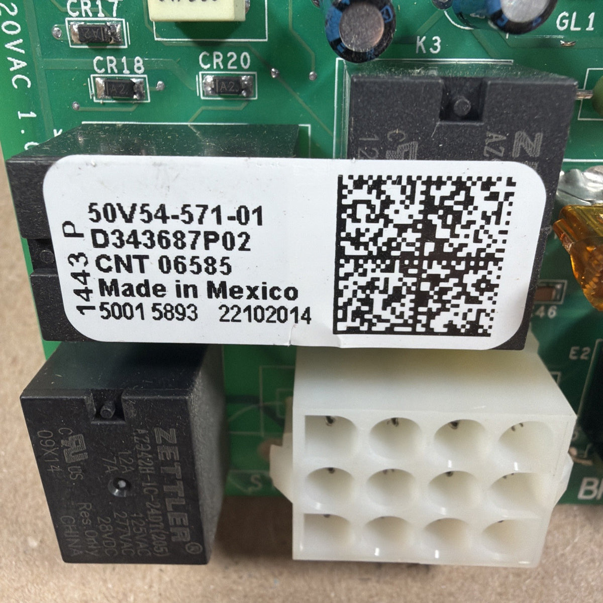 TESTED🔥 TRANE 50V54-571-02  D343687P03 Furnace Control Circuit Board