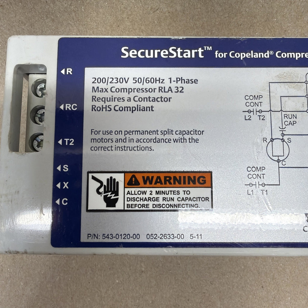 TESTED✅ Emerson Secure Start For Copeland Compressors P:N 543-0120-00