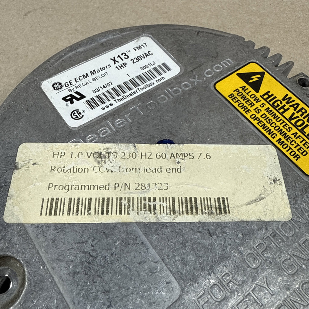 🔥 Genteq X13   ECM FM17 230VAC   1HP   03/14/2007 CCW  Blower Module (M22